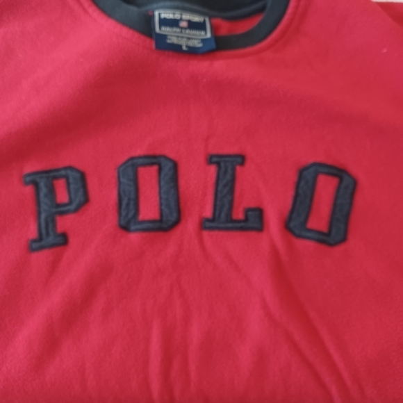Vintage Polo Sport Ralph Lauren pull over fleece top shirt womens size l… - Picture 4 of 4